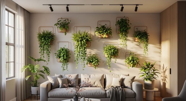 Indoor Plants Decor Living Room Wall: Fresh, Stylish & Nature-Inspired Ideas