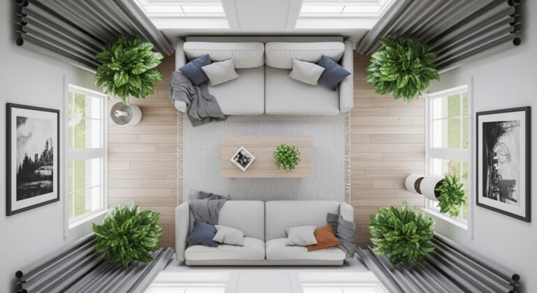 Indoor Plants Decor Living Room Top View: Stylish Green Ideas for a Fresh, Modern Space