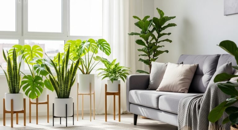 Indoor Plants Decor Living Room Ideas Modern: Stylish & Refreshing Green Inspirations