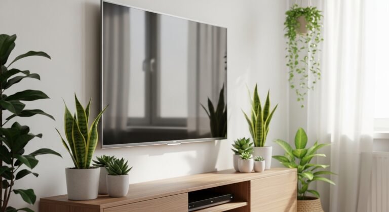 Indoor Plants Decor Living Room Near TV: 12 Stylish Ideas to Elevate Your Space