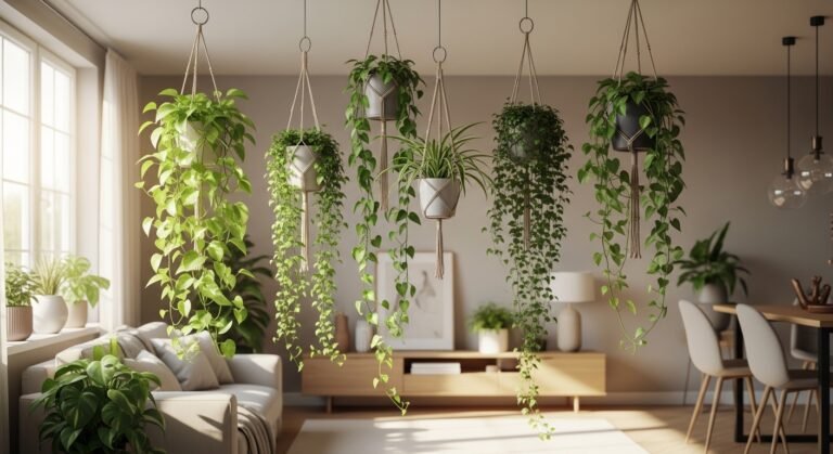 Indoor Hanging Plants Ideas Living Room: Stylish Green Decor for a Fresh Home